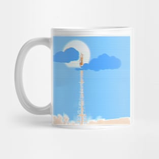 Vapor Tower blue and red Mug